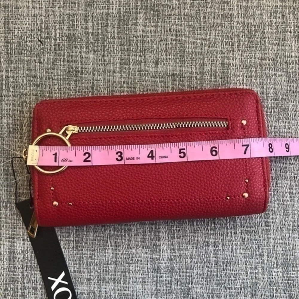 Xoxo Red wallet with with Gold zippers